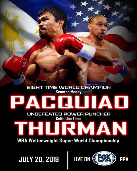 Manny Pacquiao and Keith Thurman will meet on July 20