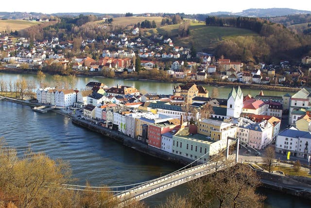Passau in Germany is known as the 'City of the Three Rivers', the Danube, Inn and Ilz
