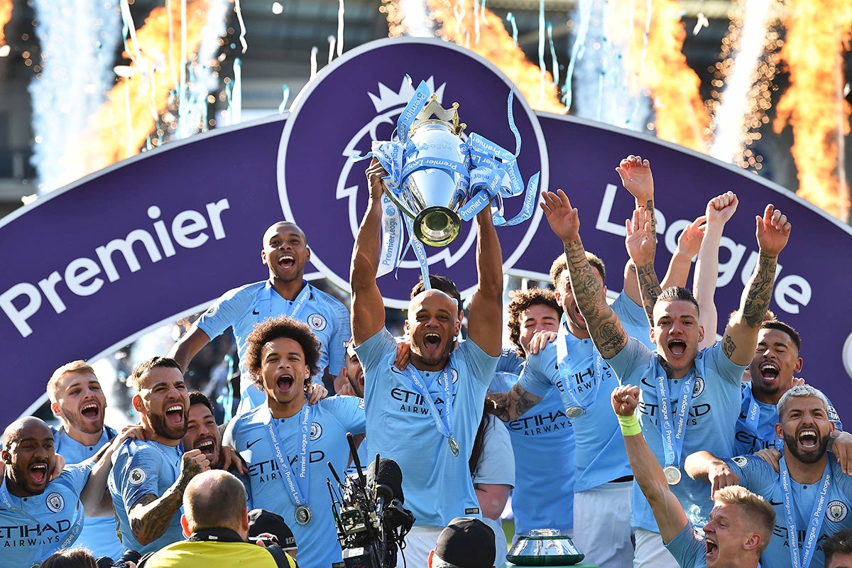 Manchester City won the Premier League title on Sunday