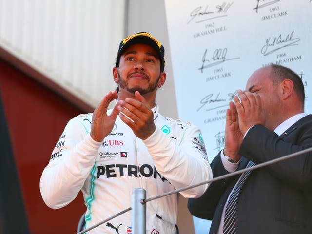 Lewis Hamilton was inspired to victory in Spain by a young fan who has terminal bone cancer