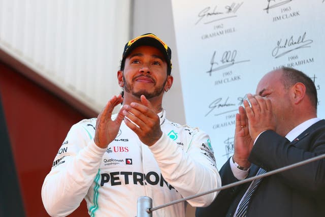 Lewis Hamilton was inspired to victory in Spain by a young fan who has terminal bone cancer