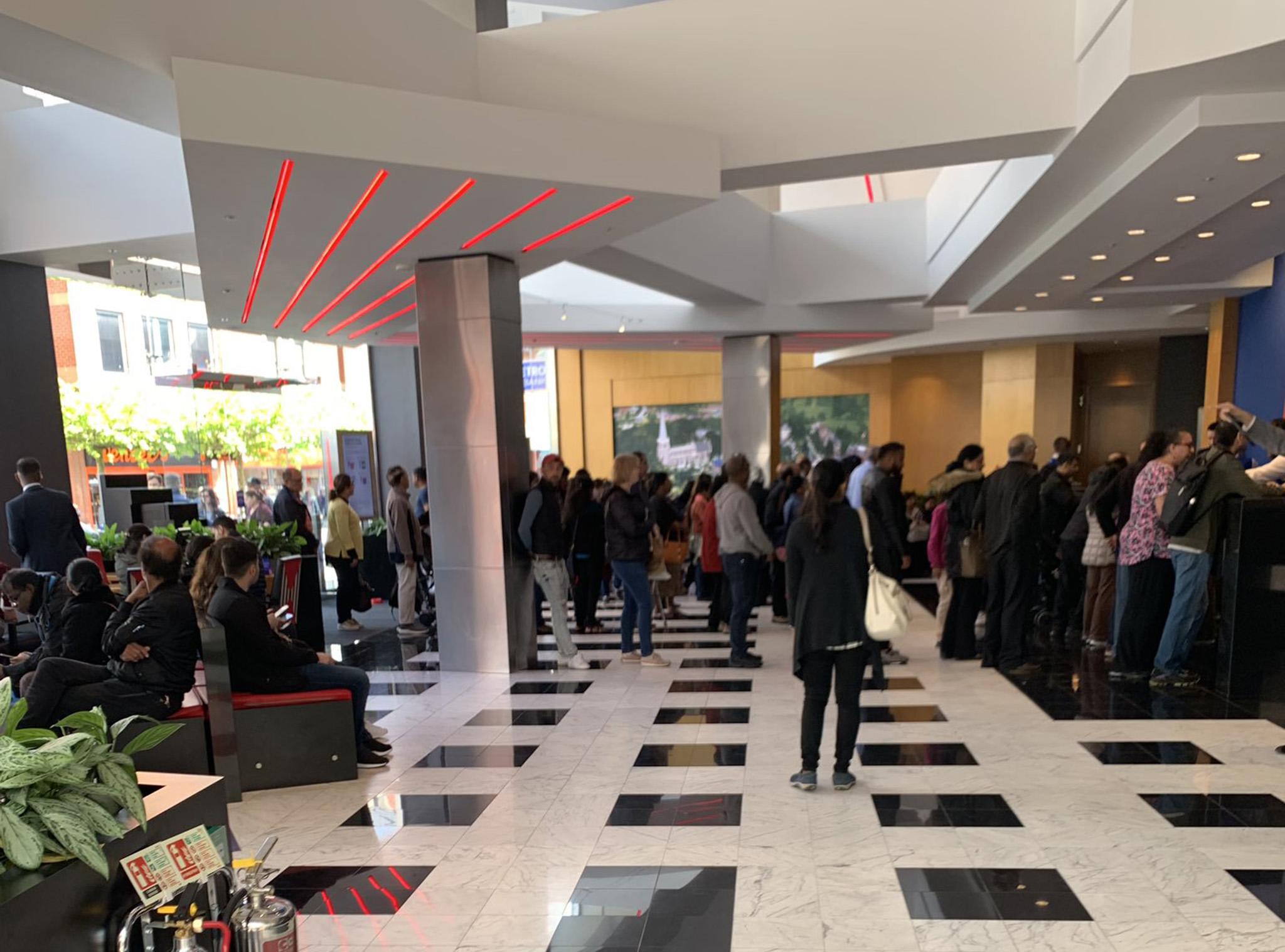 Queues at a Metro Bank branch in Harrow after rumours spread on social media