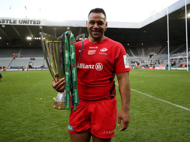 Billy Vunipola celebrates Saracens' victory over Leinster in the Champions Cup final