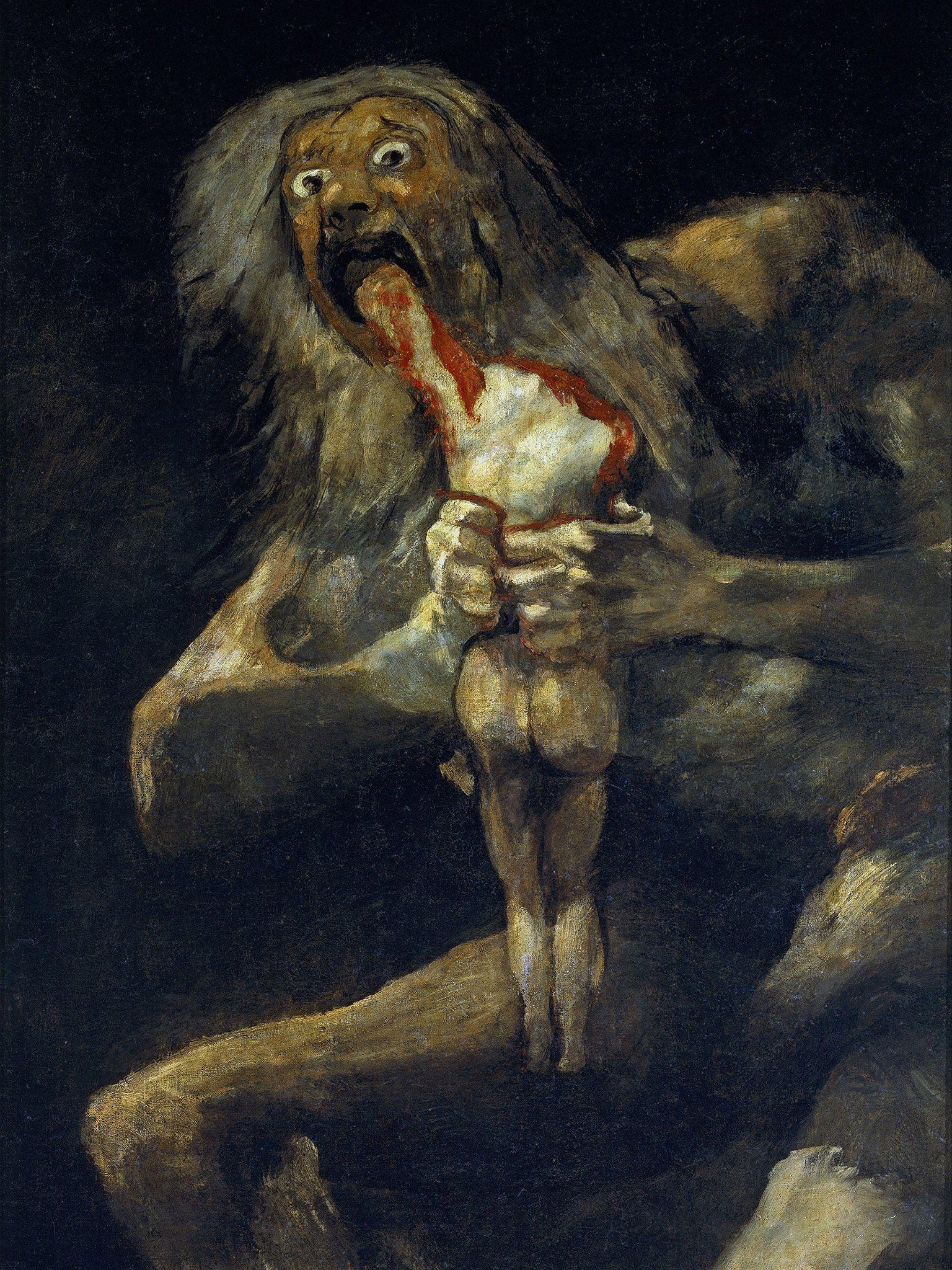 Goya’s ‘Satan Devouring His Son’, painted onto the walls of his house between 1819 and 1823