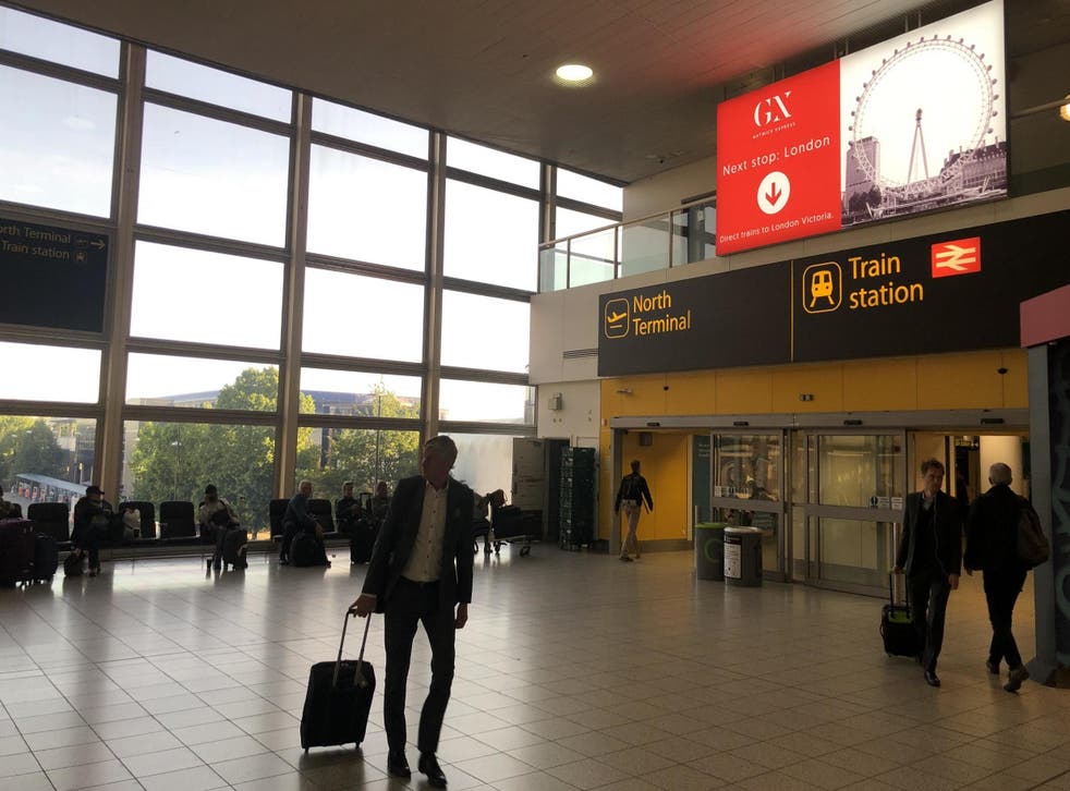 Going places: Gatwick airport on the first morning under new ownership