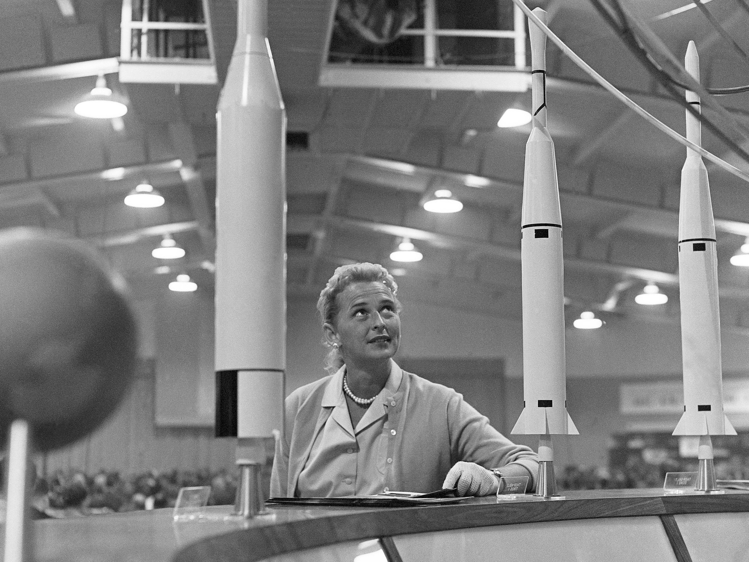 Rocket Woman: with a display at a national conference where the leading space experts gathered in Tulsa, Oklahoma, in 1961