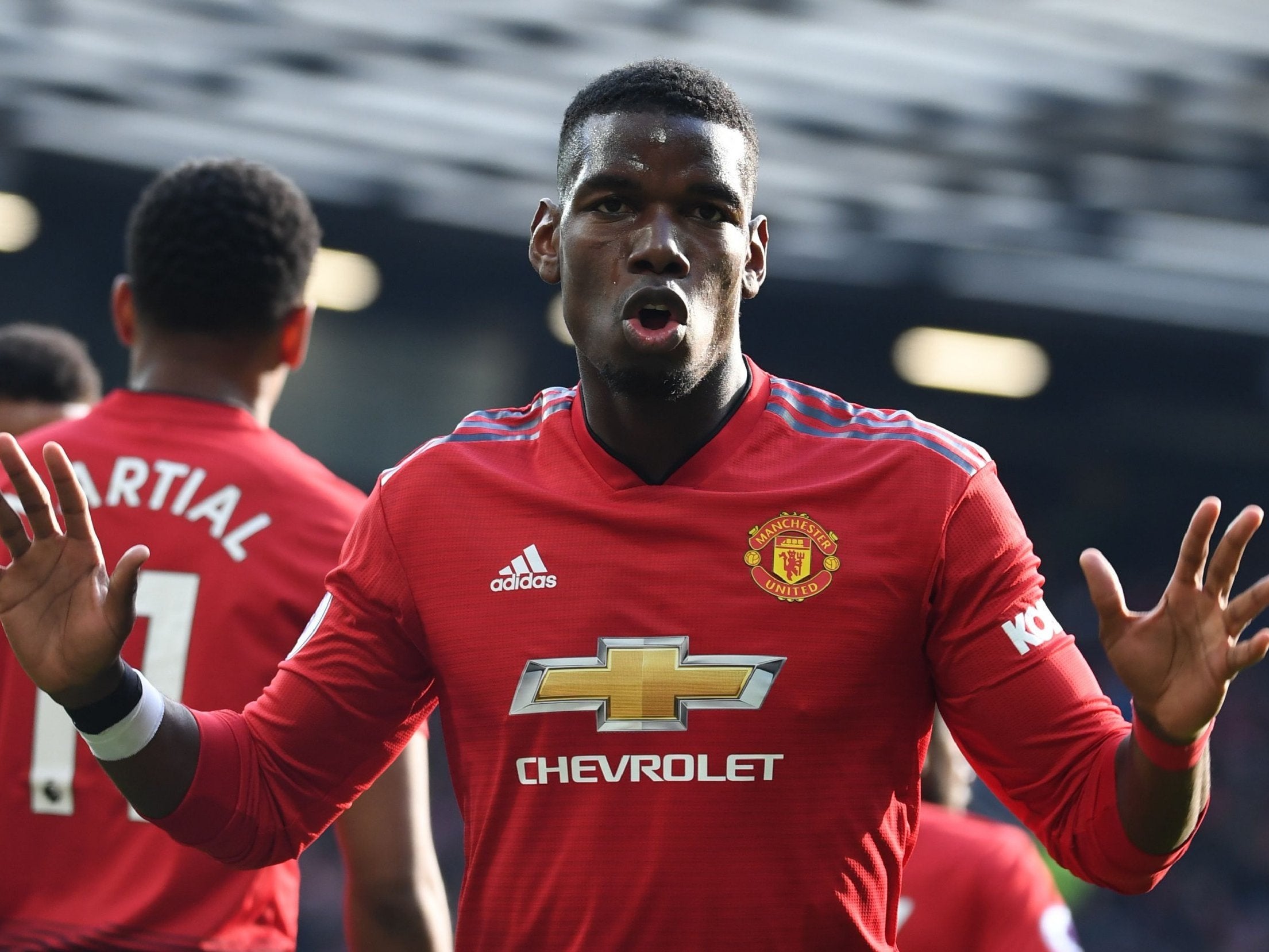 Manchester United’s Paul Pogba celebrates