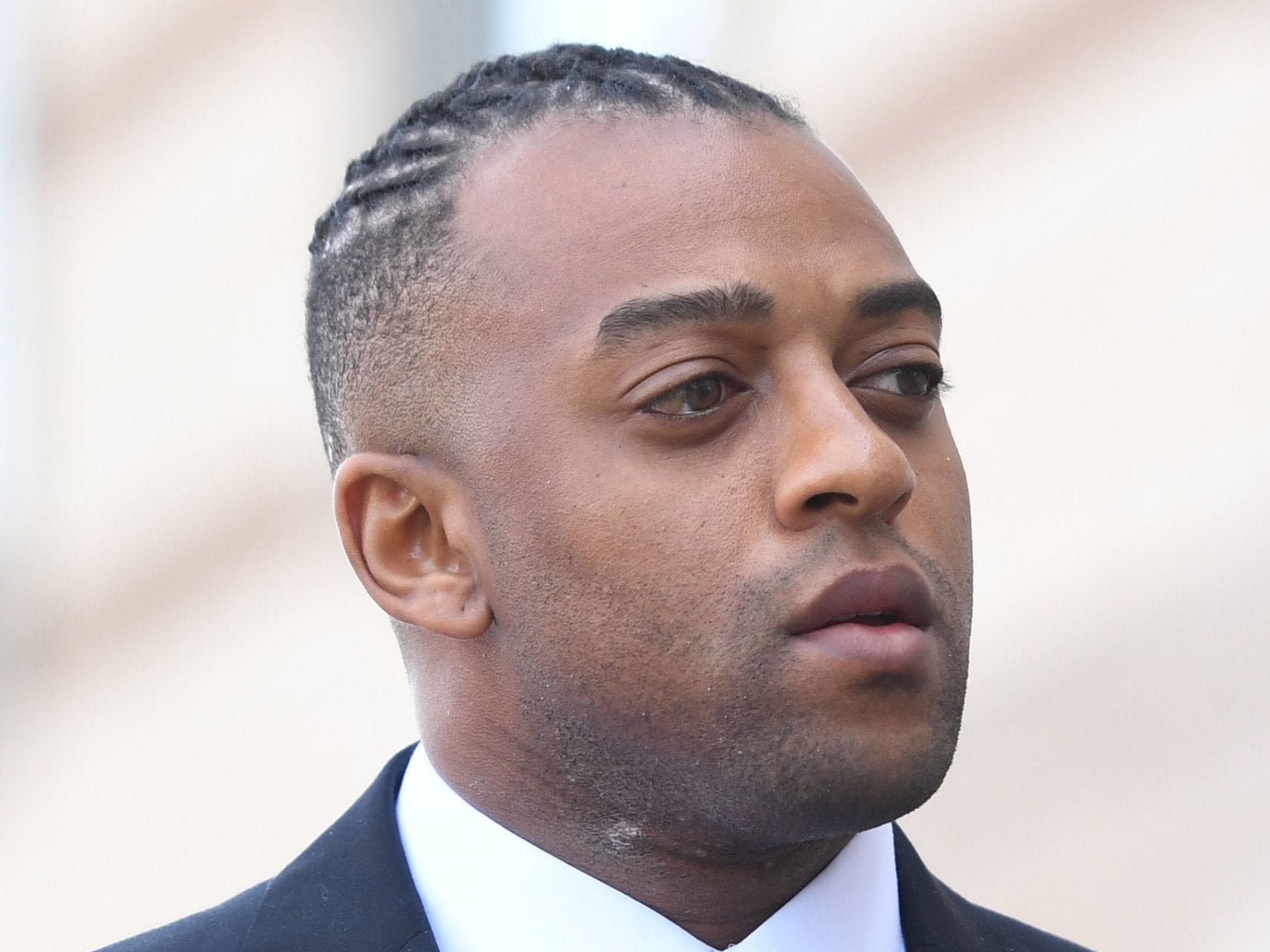 Oritse Williams arrives at Wolverhampton Crown Court where he is due to go on trial