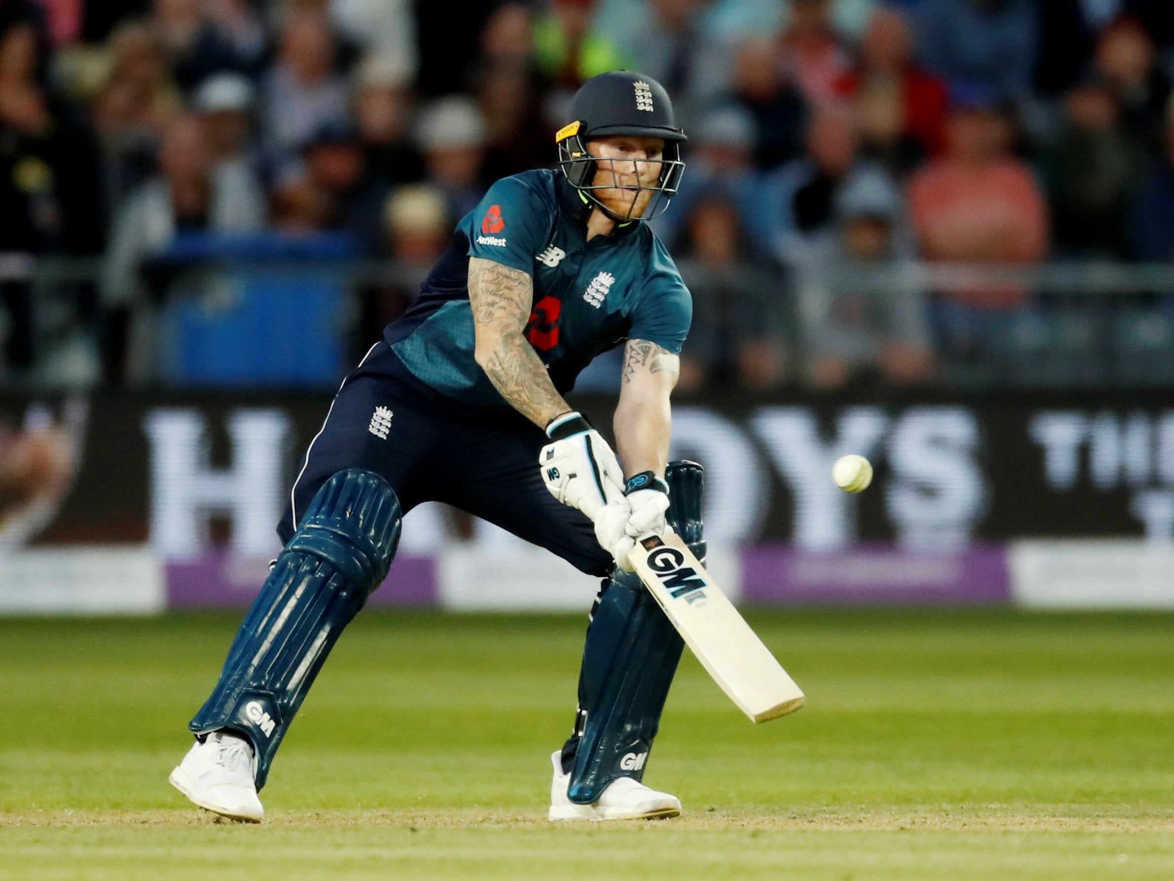 England batsman Ben Stokes plays a creative stroke