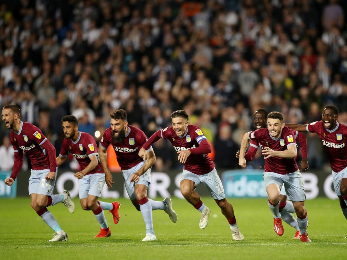 Aston Villa beat West Brom in penalty shootout to reach Championship play-off final at Wembley