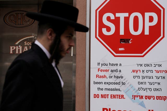 There has been an unusual outbreak of measles among Jews in New York
