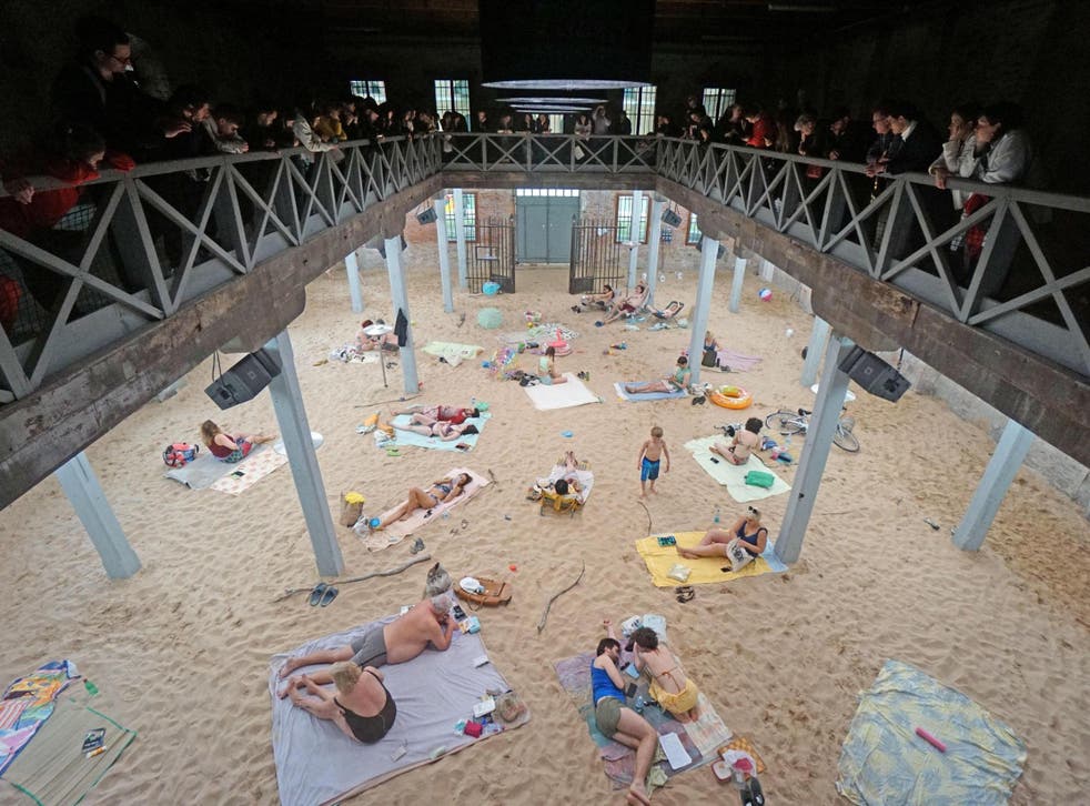 The Lithuanian Pavilion, ‘Sun & Sea (Marina)’ of artists Lina Lapelyte, Vaiva Grainyte and Rugile Narzdziukaite