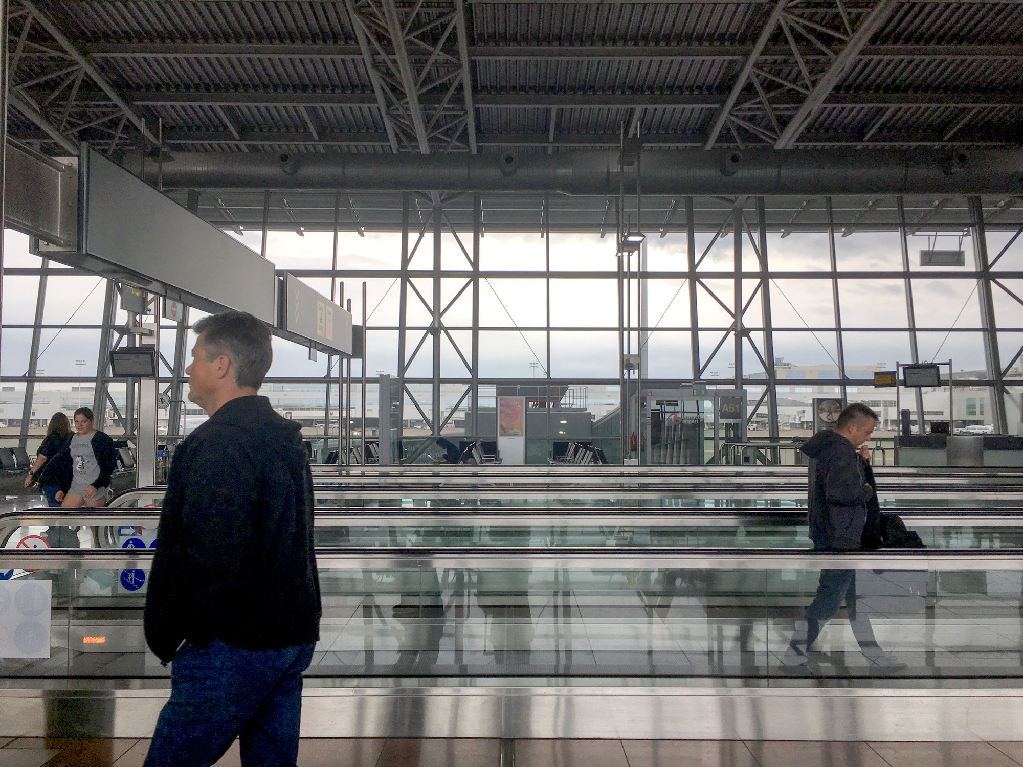 Passengers in Brussels airport