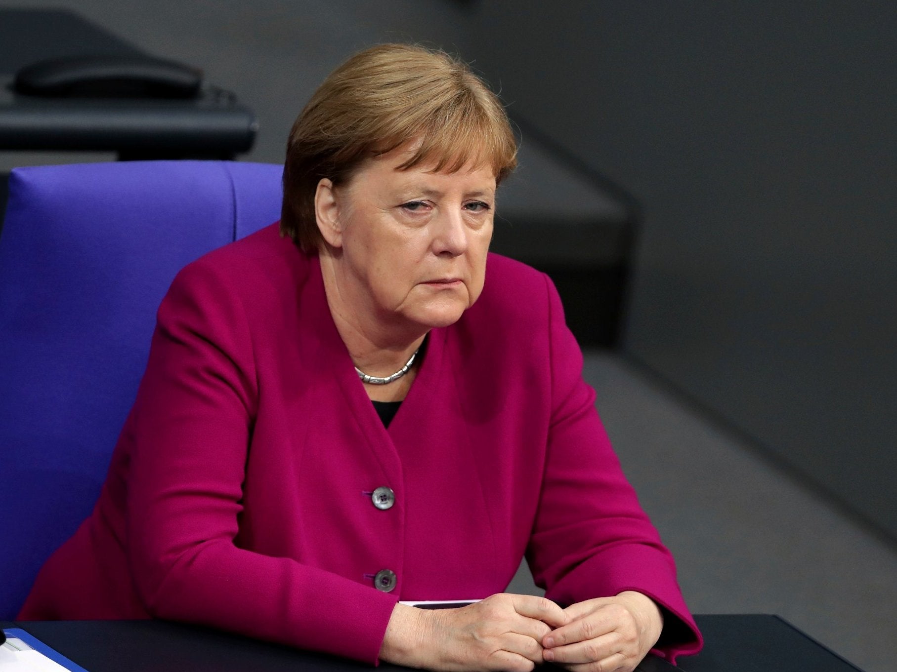 Angela Merkel was speaking ahead of the European parliament elections held between 23-26 May