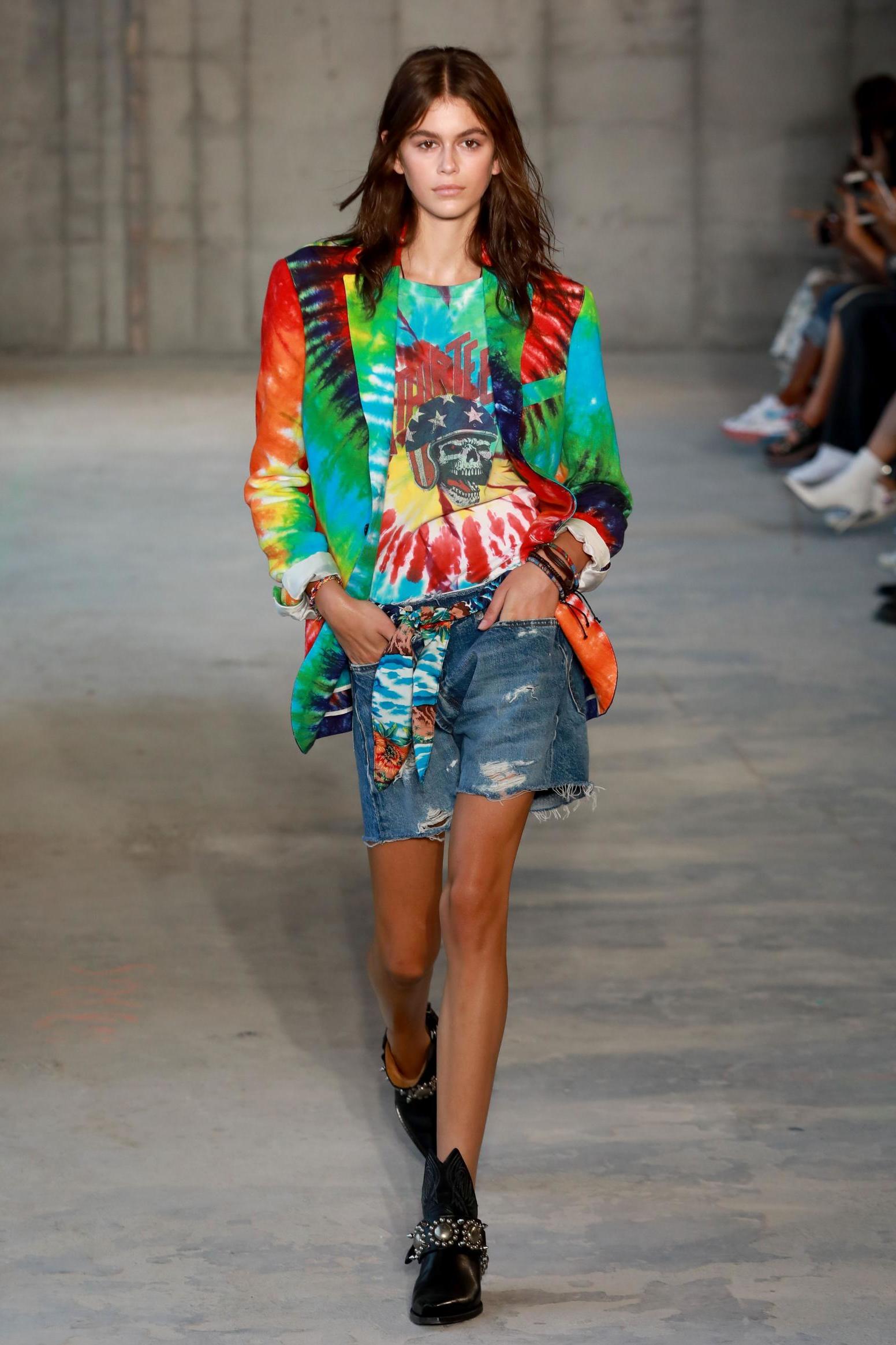 Kaia Gerber walks the runway at last year's New York Fashion Week (Rex)