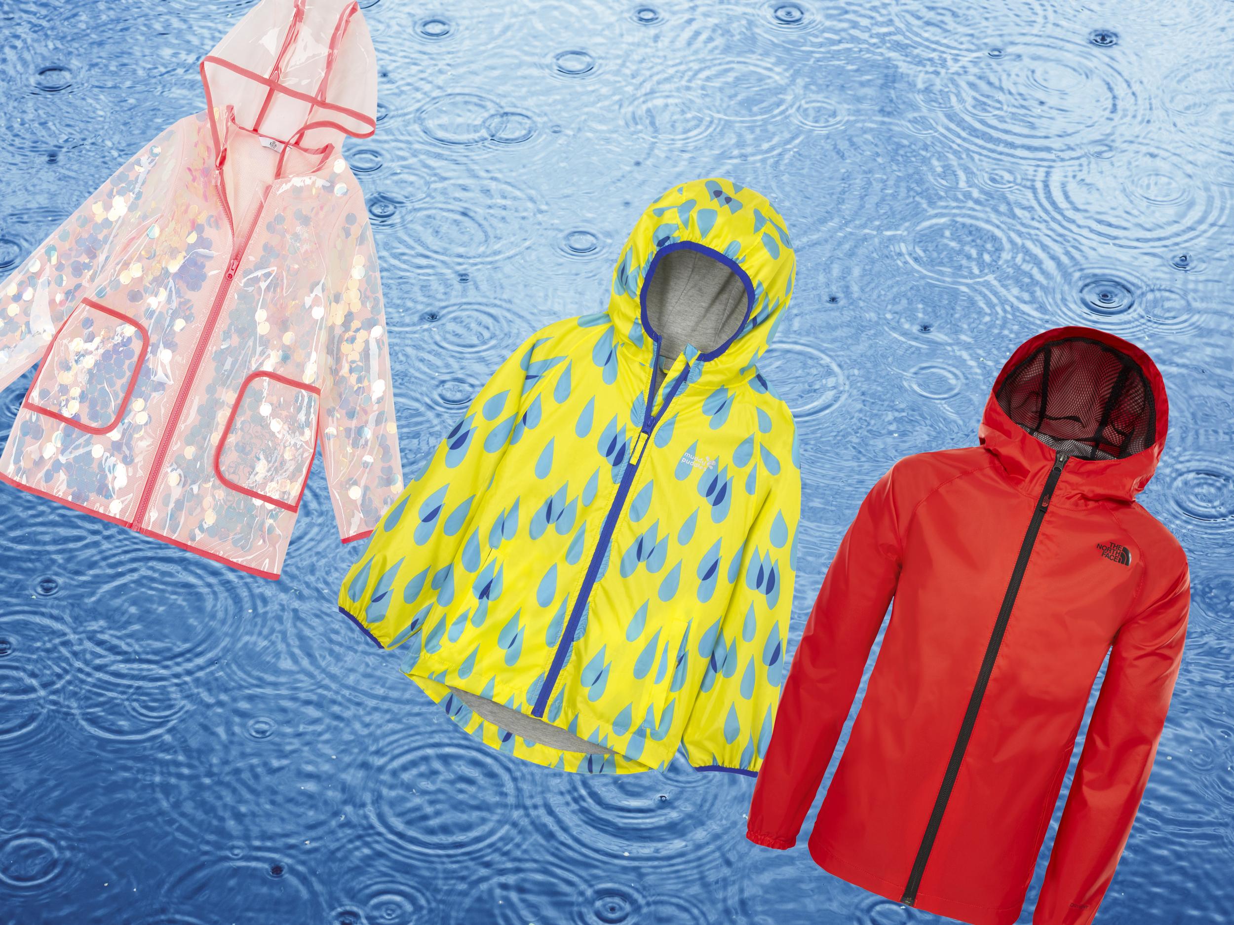 Button Kids Waterproof Windproof Breathable Rain Suit for Children