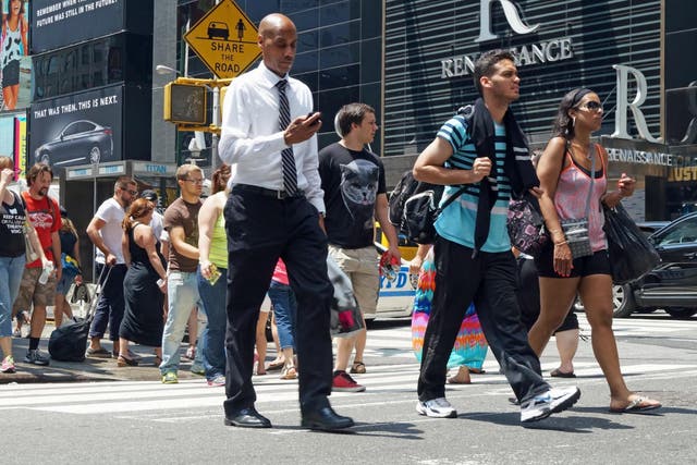 New bill proposes a fine for those texting while walking in NYC (Stock)