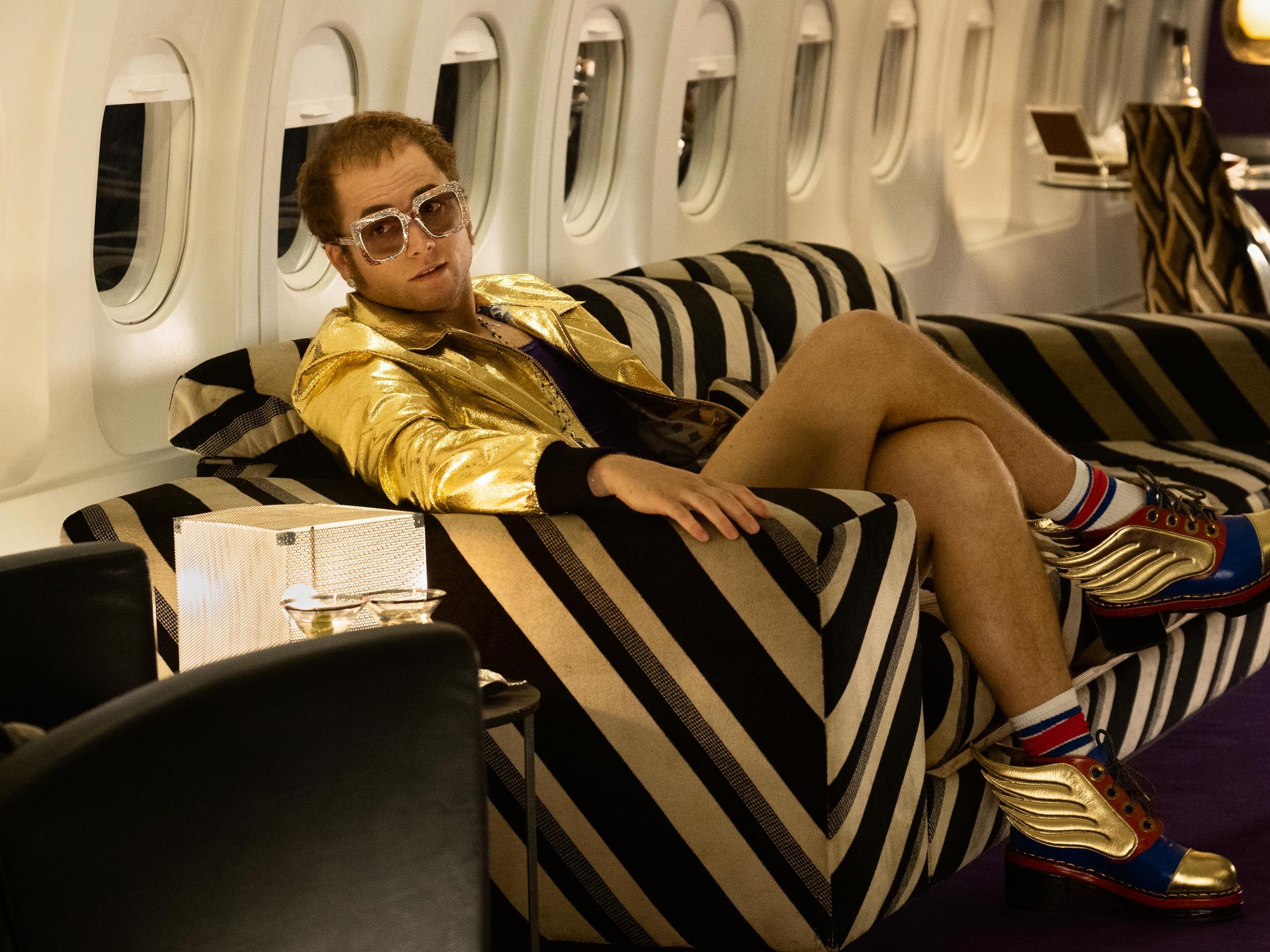 Success comes very quickly but happiness doesn’t for Elton John, played by Taron Egerton, in the biopic