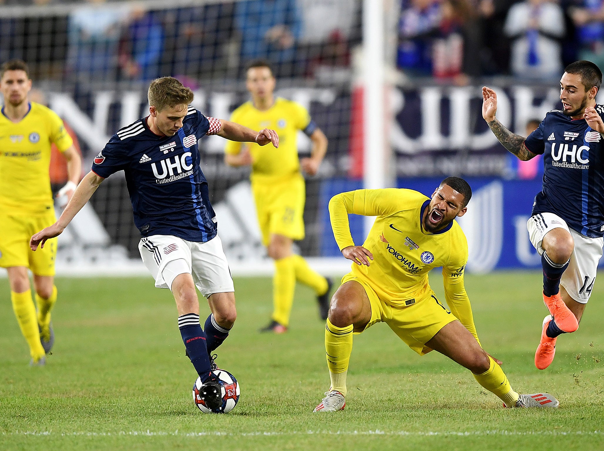 Loftus-Cheek reacts after suffering an injury