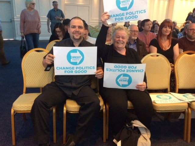 Adrian Bromley and Eileen Edwards show their support at the rally