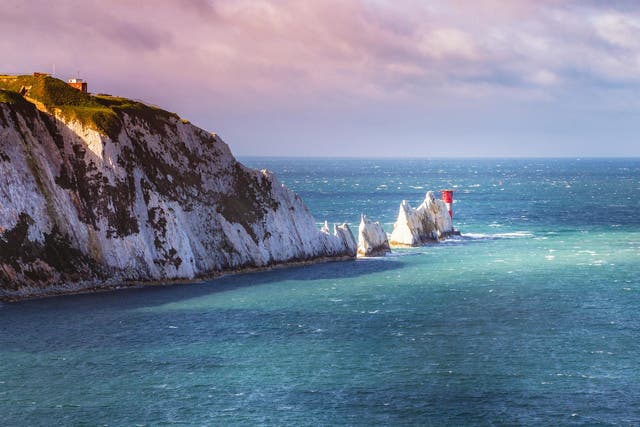 The sea mine was caught by fishermen near the Needles off the Isle of Wight