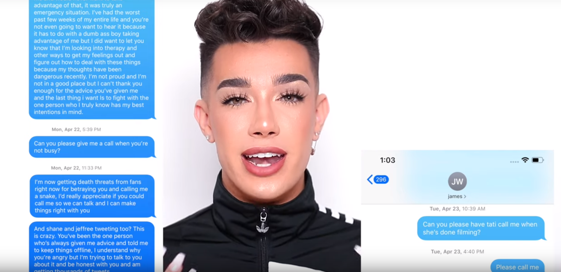 James Charles Responds To Tati Westbrook With Receipts And