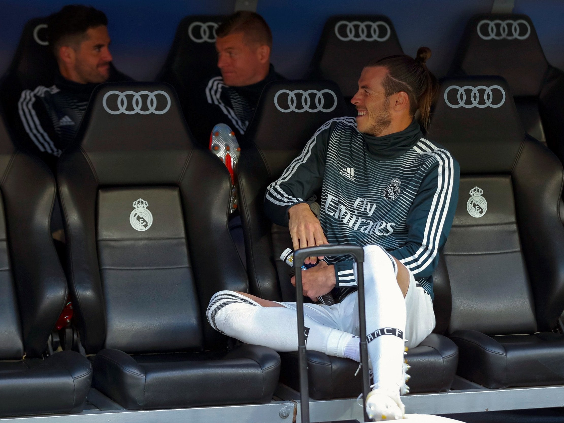 Gareth Bale was seen laughing while Real Madrid suffered a 2-0 defeat against Real Betis