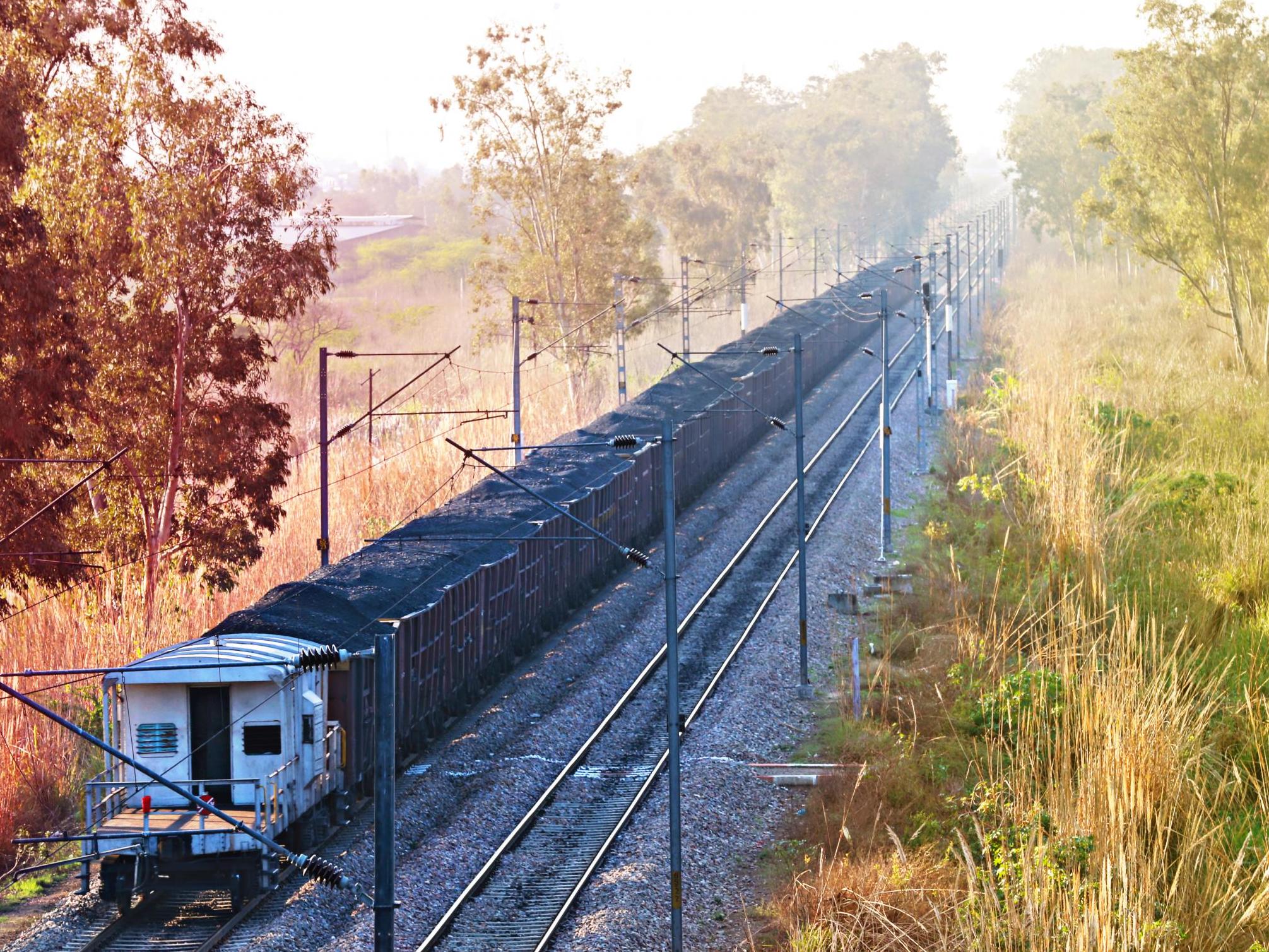 A train carrying coal in India, where demand for electricity is expected to double in 20 years