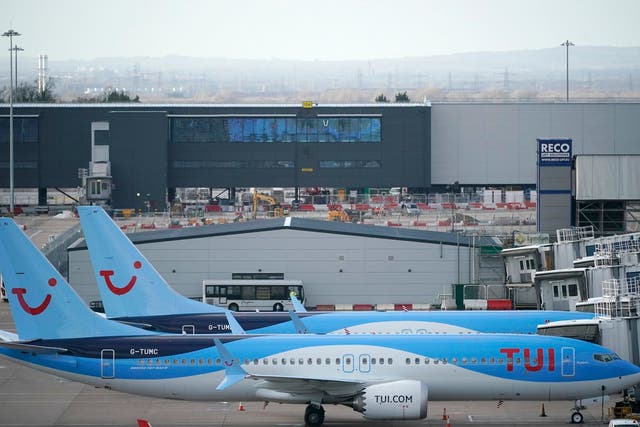 Flights into and out of Manchester airport were grounded from Sunday