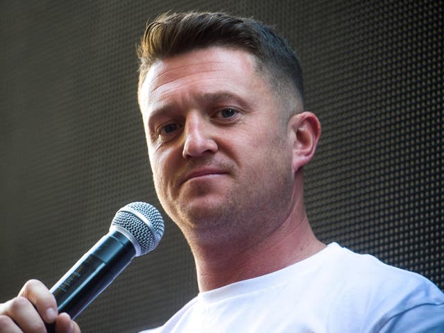 Tommy Robinson's campaign van was attacked in Preston on Monday
