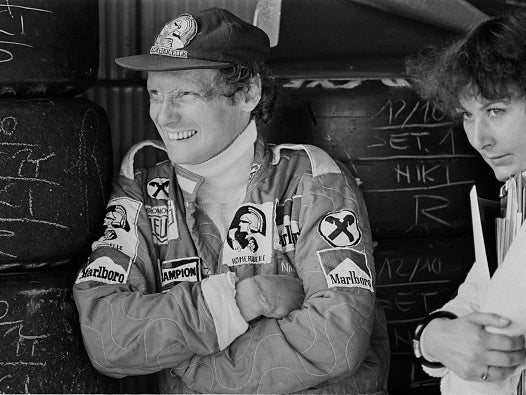 Niki Lauda at the Dutch Grand Prix in 1977