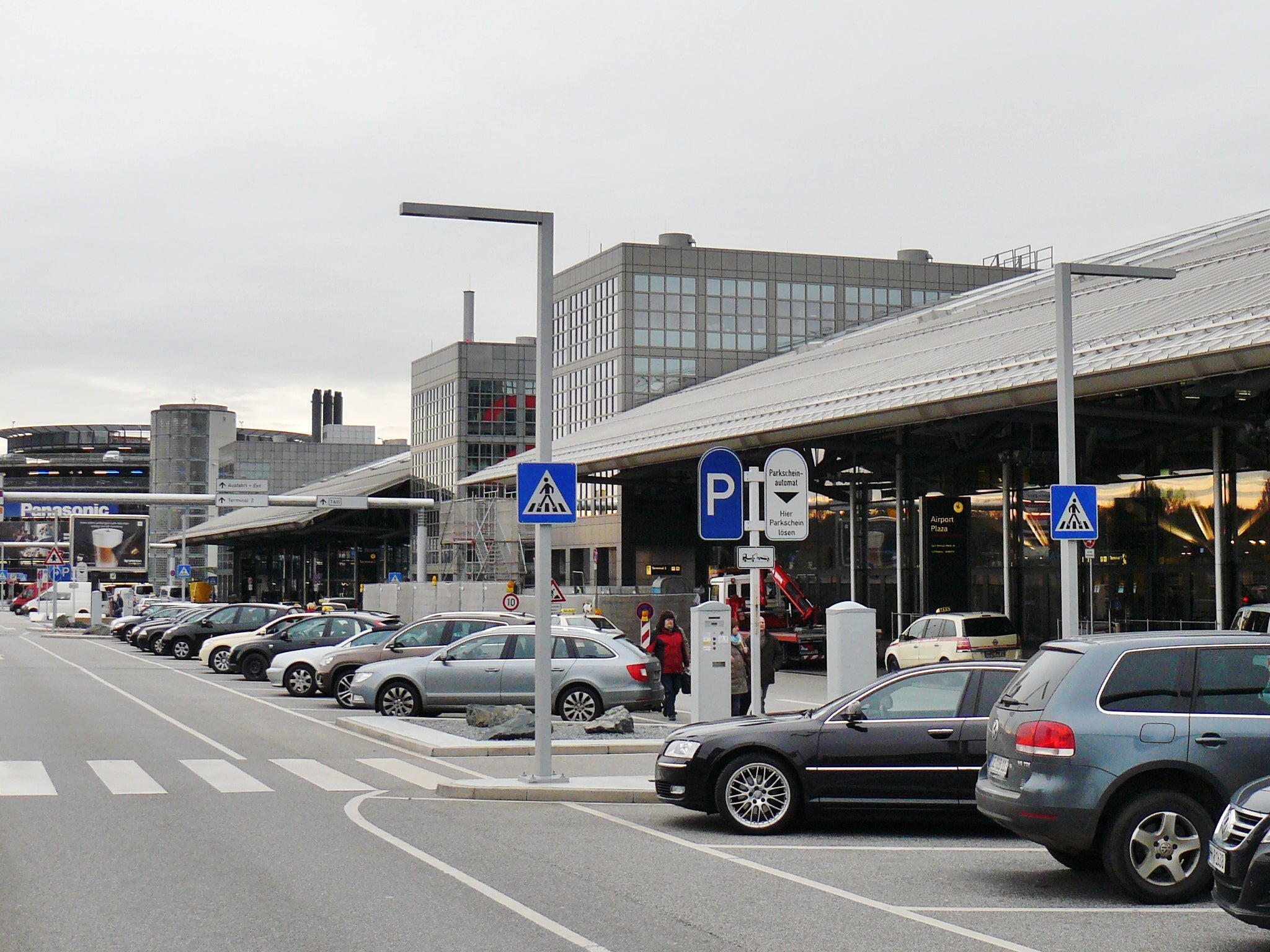 The taxi driver did not find the baby until he picked up a fare at Hamburg airport, above