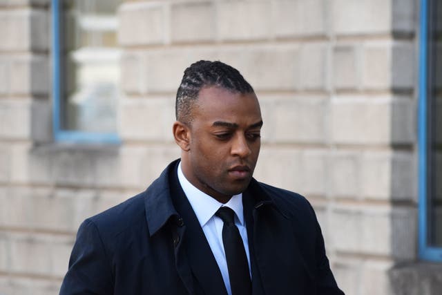Former JLS singer Oritse Williams arriving at Wolverhampton Crown Court for the second week of a rape trial.