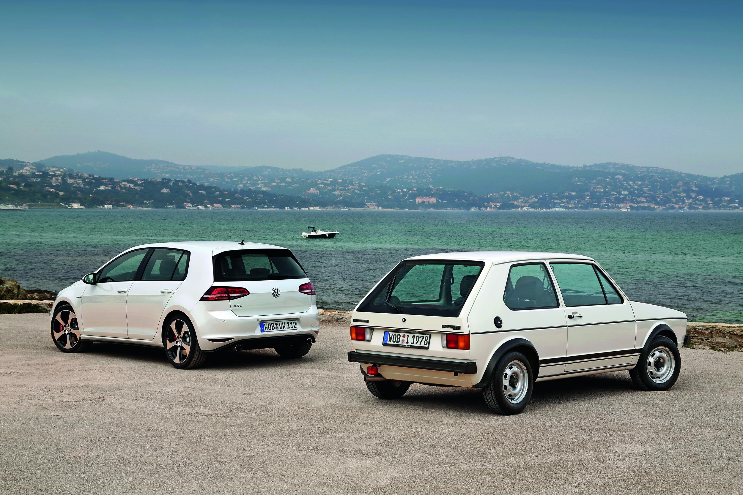 There is a world of difference between the mid-1970s VW Golf GTI Mk1 (right) and its Mk7 2012 upgrade