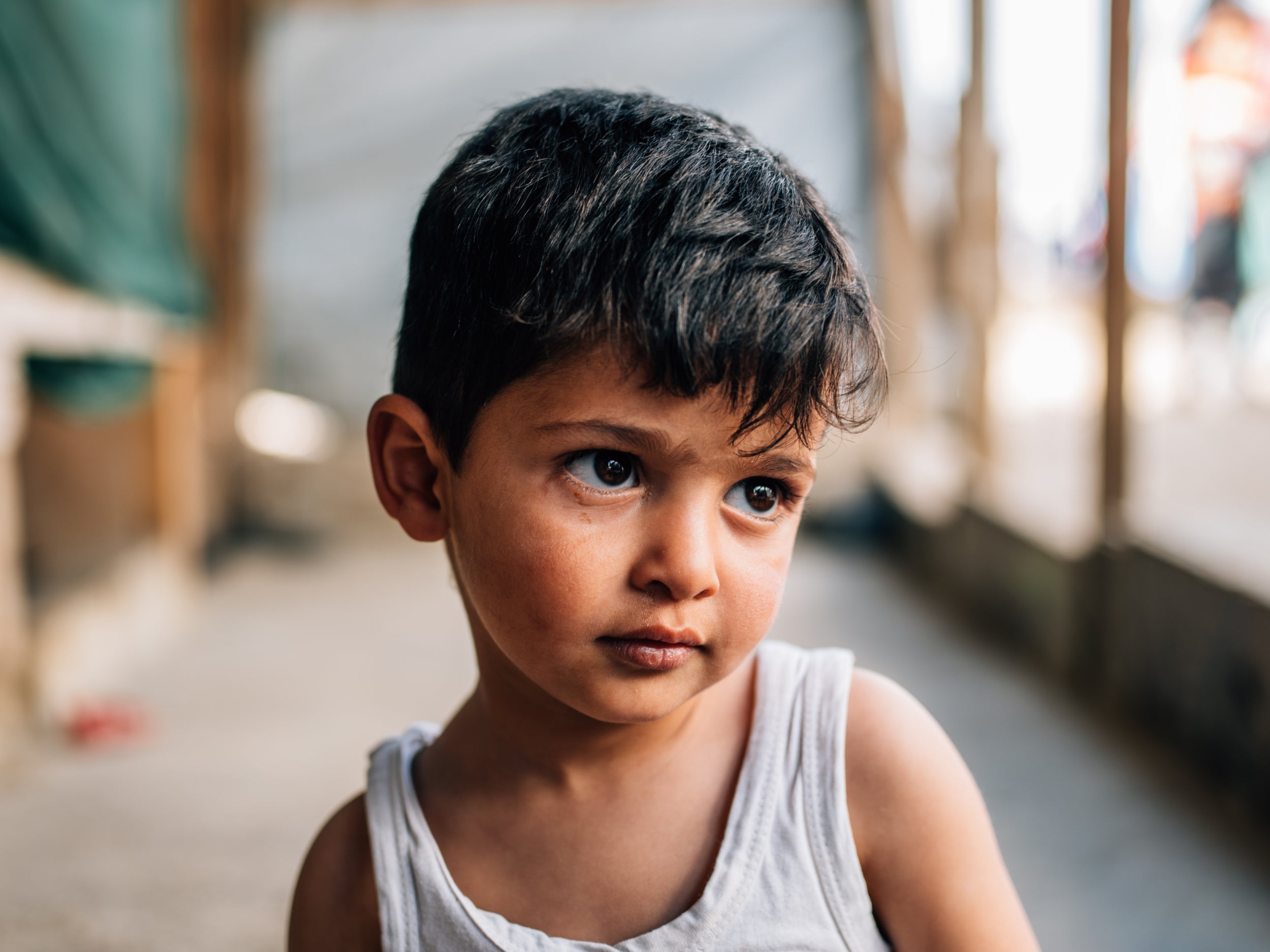 His family arrived in 2014 from the city of Raqqa. They were faced with the impossible dilemma, stay in Syria and face conscription to the government regime, join Isis who were in full swing or leave to neighbouring Lebanon that has shouldered approximately 2 million refugees from Syria. Ahmed’s father, Abdulaziz, who works as a painter and decorator is yet to be paid four months wages by his Lebanese employers, putting enormous financial strain on his family. They all want to return home to Syria if they can together as a family if the situation allows it in the future.