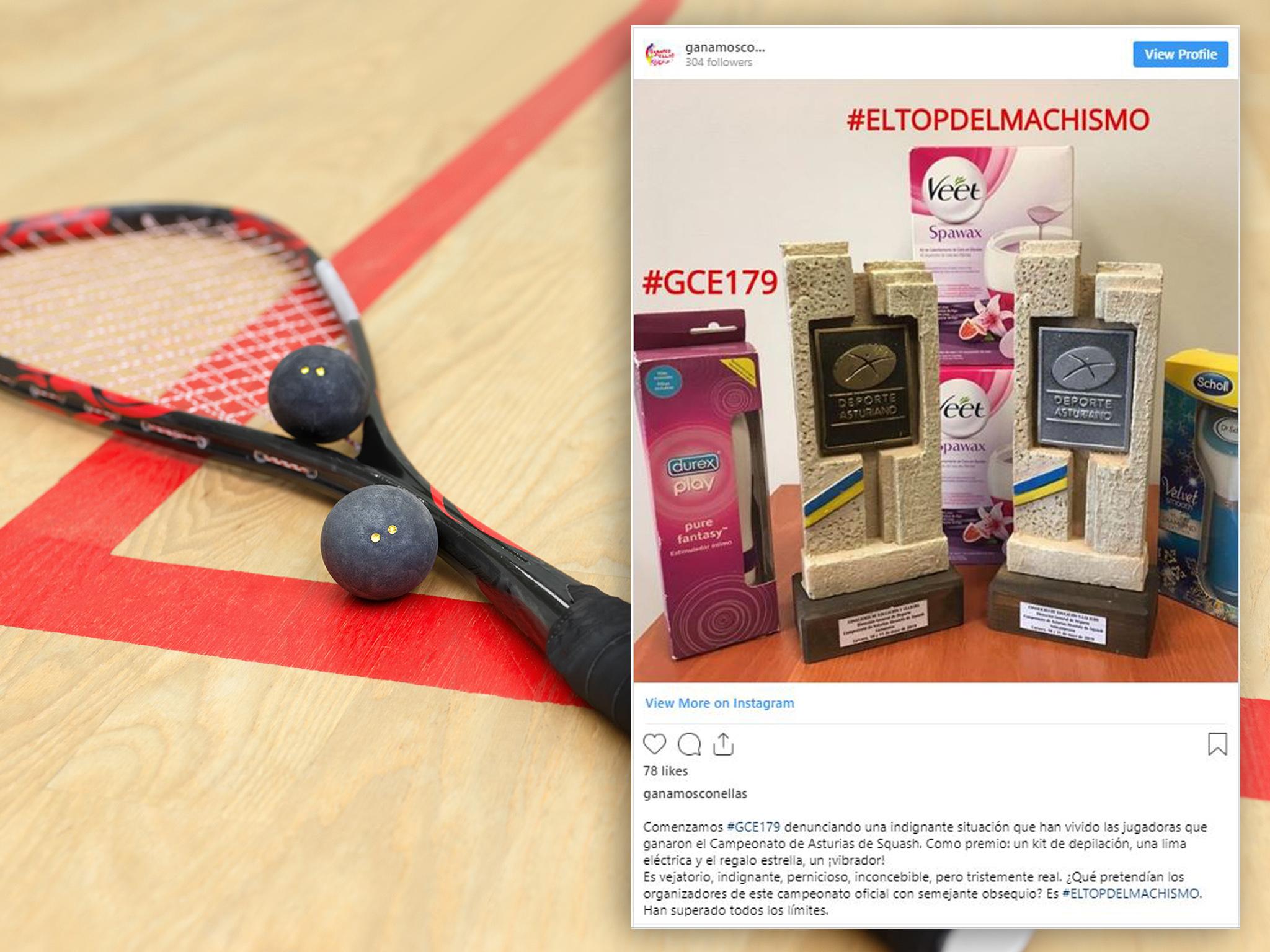 Squash club sparks sexism row after giving vibrator prize to female athlete  | The Independent | The Independent