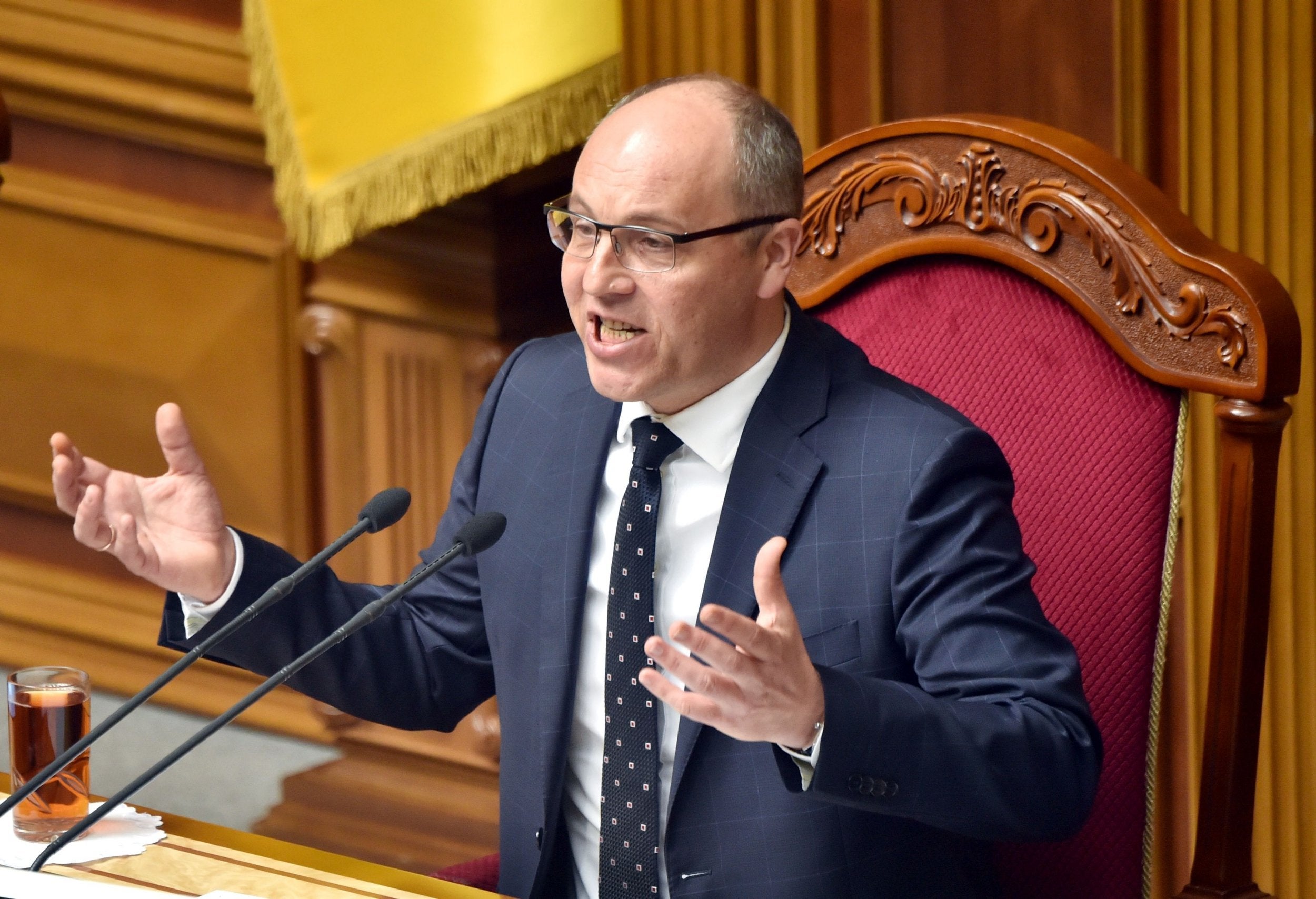 Speaker Andriy Paruby said Mr Zelensky's plans for snap elections risked a crisis
