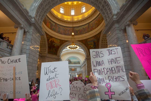 Protests in Salt Lake City, Utah, to protect abortion options for women across America