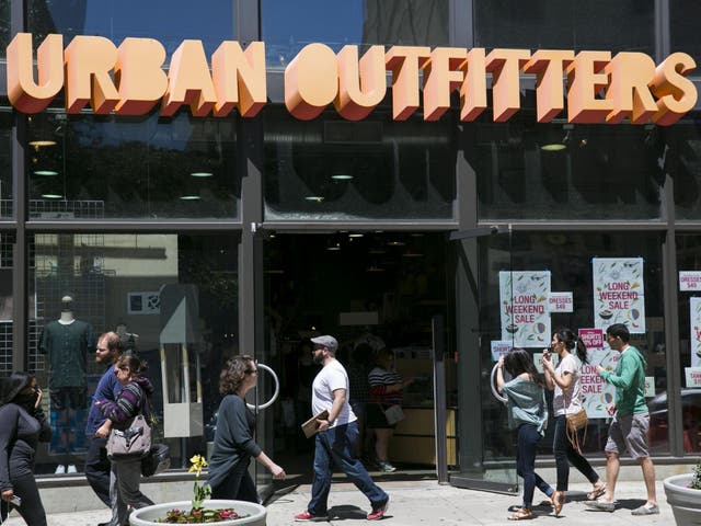 An Urban Outfitters retail store in downtown Philadelphia, America