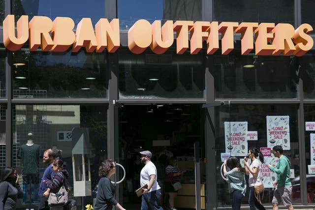 An Urban Outfitters retail store in downtown Philadelphia, America
