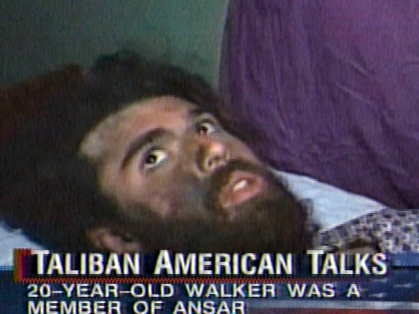 John Walker Lindh is seen during an interview soon after his capture in 2001