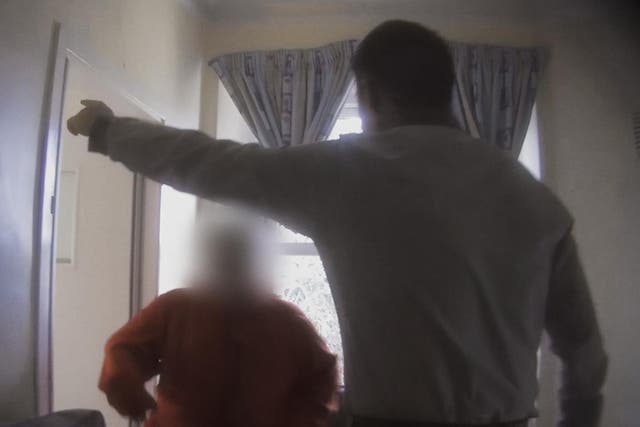 Staff were filmed threatening and taunting a patient who spoke back to them after they pulled down one of his posters