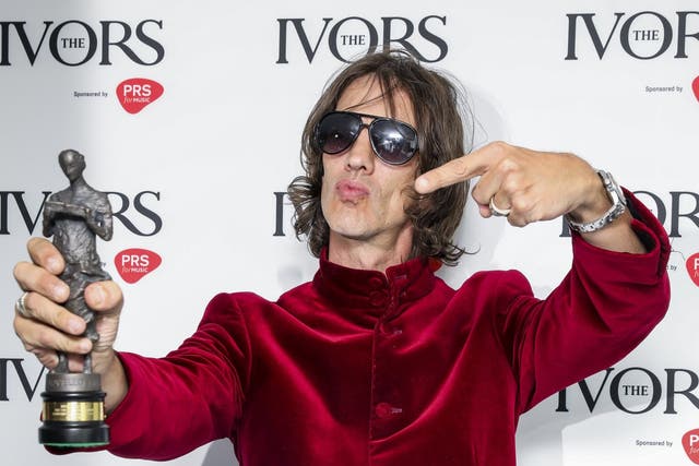 Richard Ashcroft, pictured with his Ivors award for Outstanding Contribution to British Music, will receive all royalties for his most famous song