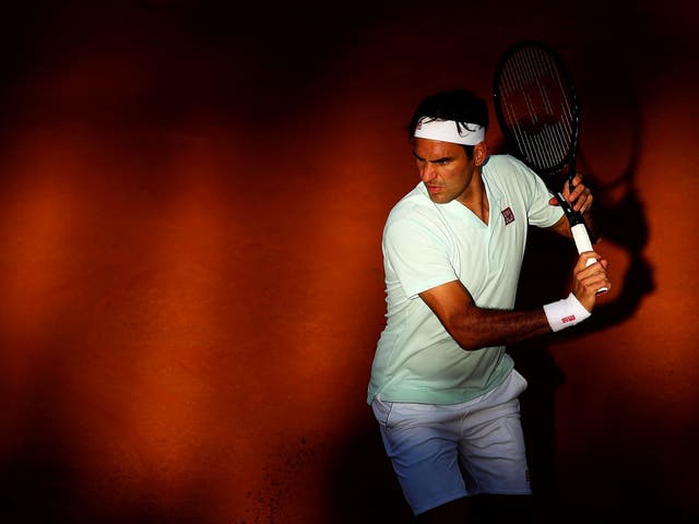 Roger Federer in action in Rome earlier this month