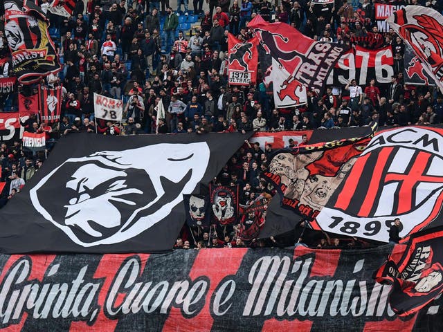 AC Milan fans cheer