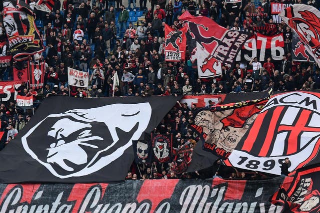 AC Milan fans cheer
