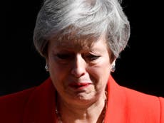 Theresa May breaks down as she announces her resignation