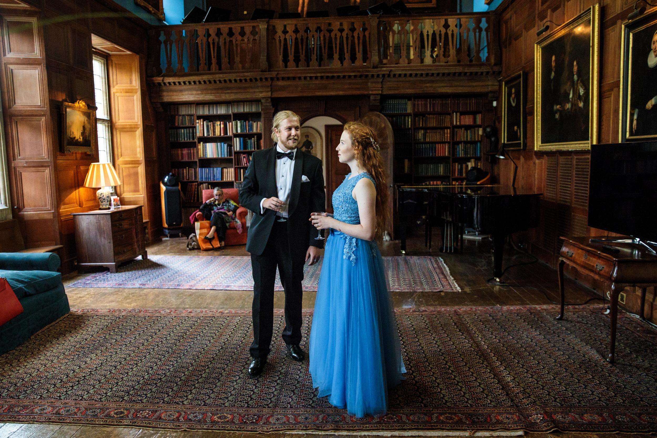 Visitors explore the Organ Room at Glyndebourne before a production of ‘La Traviata’