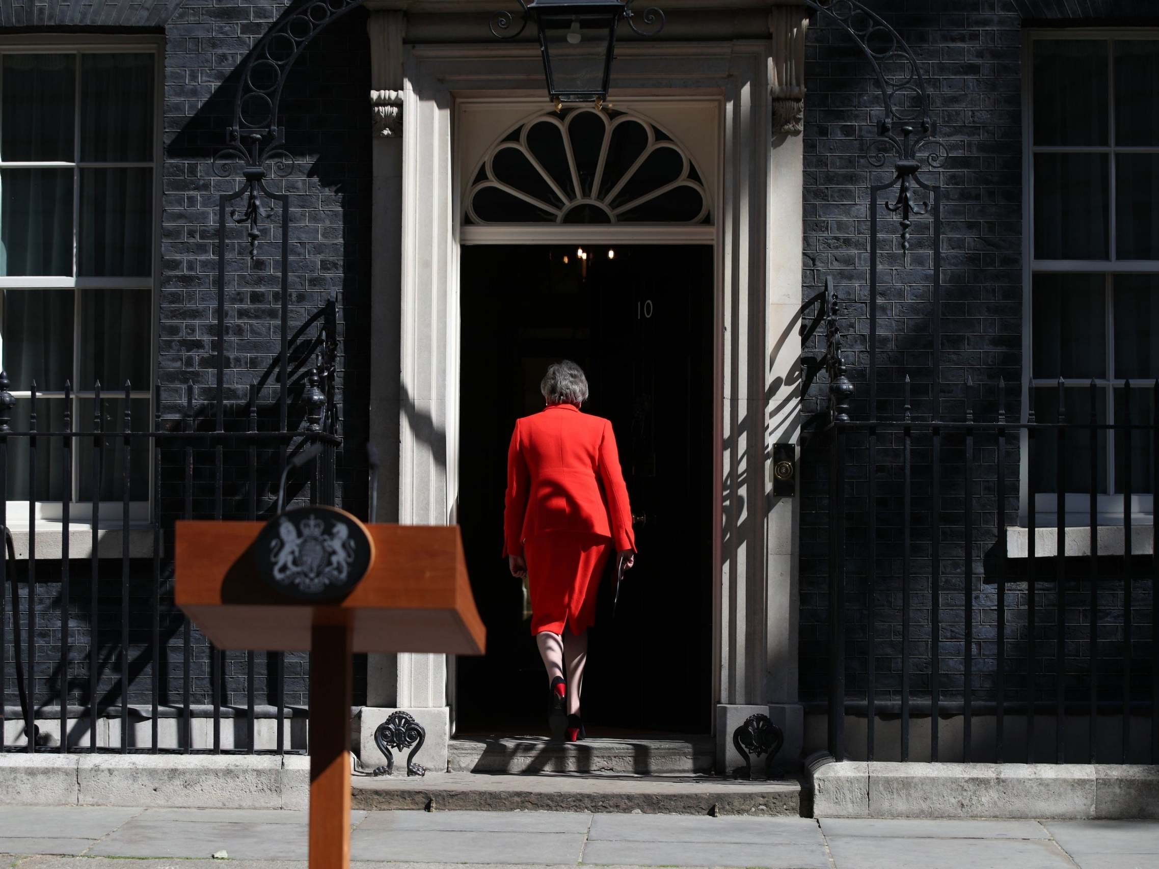 May leaves after announcing on Friday that she is standing down on 7 June