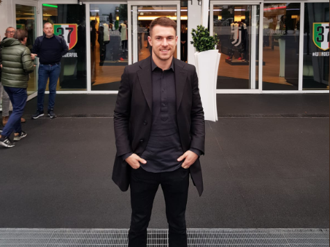 Ramsey arrives at the Allianz Stadium